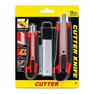18mm Auto-Lock Cutter Knife Set – Heavy-Duty Utility Cutter with Replacement Blades