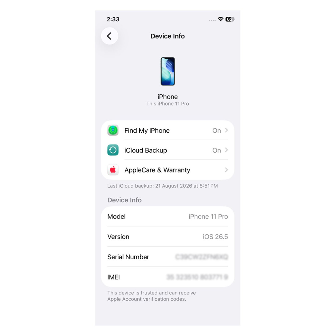 Apple iPhone 11 Pro – Silver (Front & Back) – Premium Quality