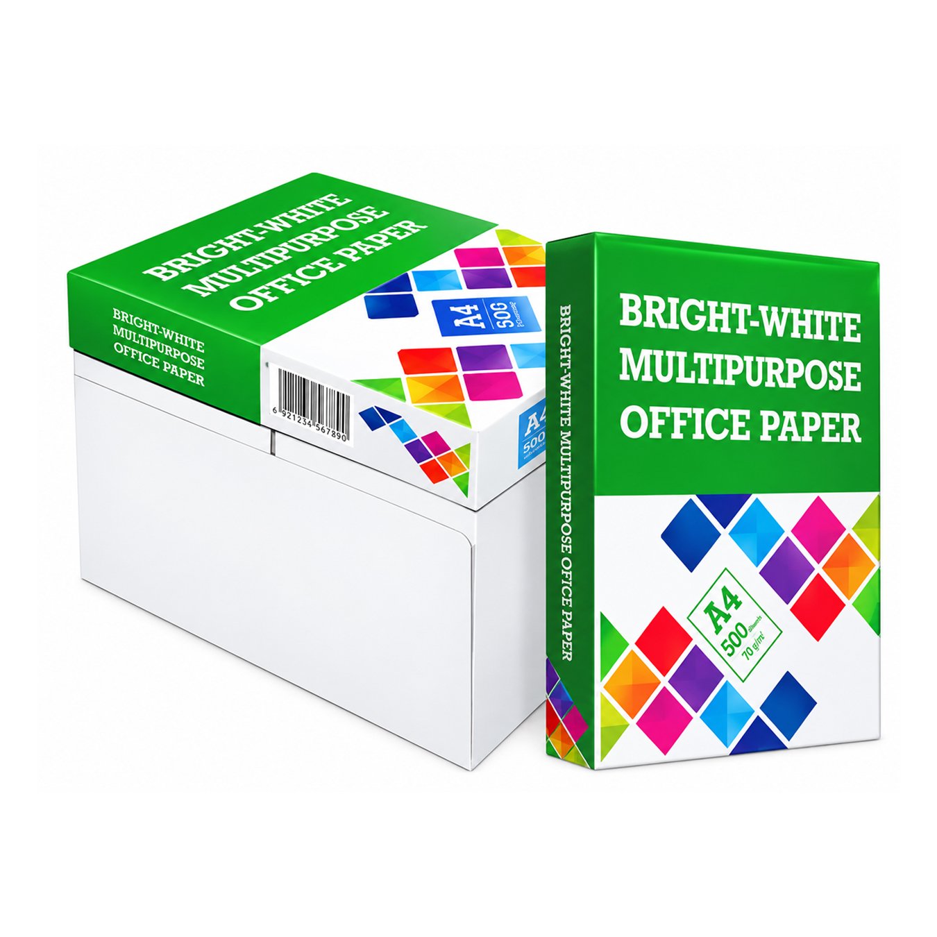 Bright-White Multipurpose Office Paper F4 – 70 GSM 5 Reams Box (2,500 Sheets)