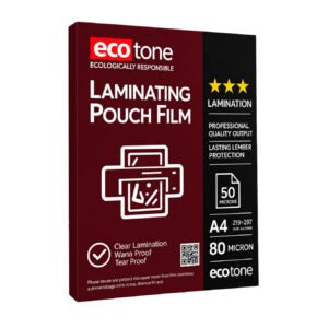 Ecotone Laminating Pouch Film – A4, 80 Micron, 50 Sheets