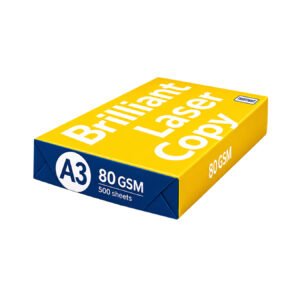 Brilliant Laser Copy A3 Paper – 80GSM, 1 Reams Box (500 Sheets) BLC