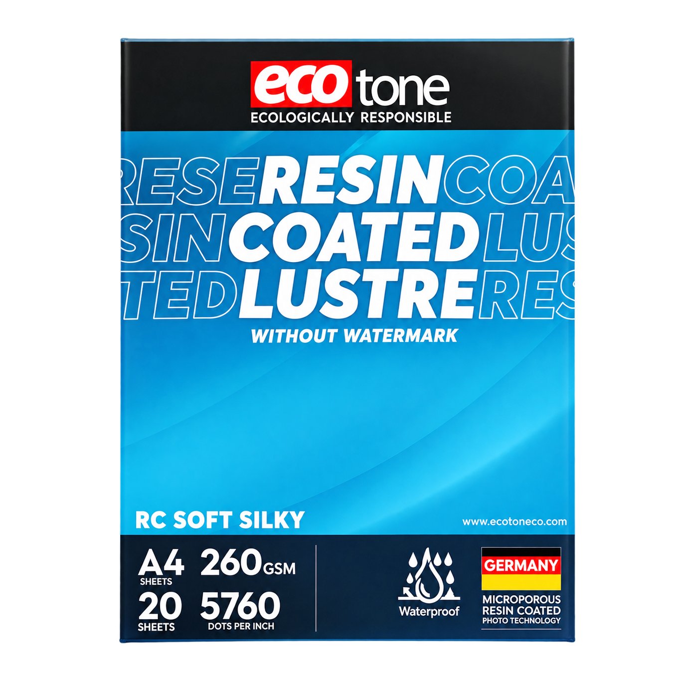 Ecotone Resin Coated Lustre Photo Paper – A4, 260 GSM, 20 Sheets