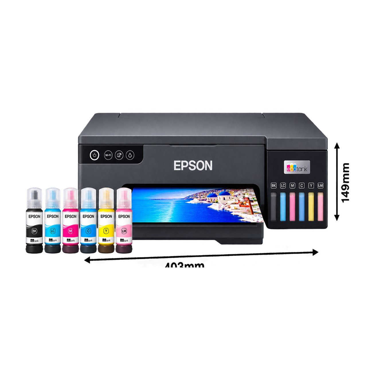 Epson EcoTank L8050 A4 Photo Printer | Wi-Fi Ink Tank | 6-Color Photo Printing | Borderless Printing