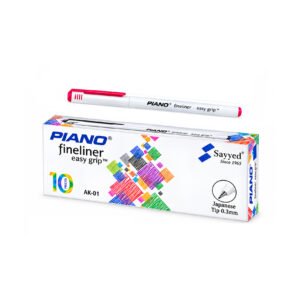 PIANO Fineliner Easy Grip🔴 Red 10-Piece