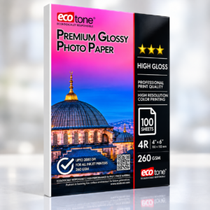 EcoTone Premium Glossy Photo Paper – 4R (4×6) 260 GSM, 100 Sheets
