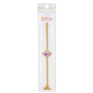 Product name: RZ Beauty Bracelet – Gold-Plated Multicolor Crystal Bracelet.