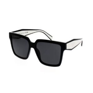Premium Black Oversized Square Sunglasses with Smoky Grey Gradient Lenses – Prada Milano Style