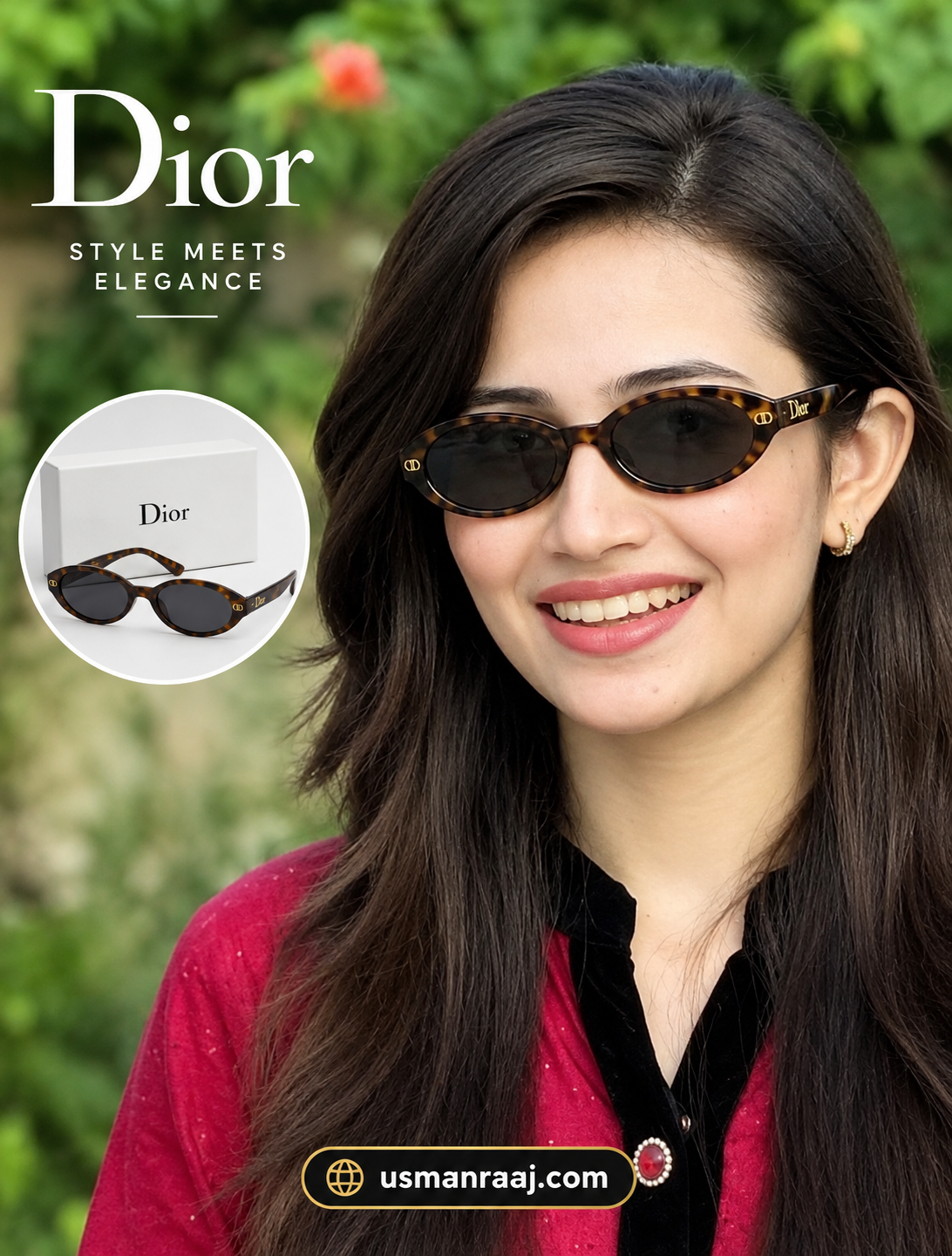 Dior Tortoiseshell Oval Sunglasses with Dark Grey Lenses – Premium Designer-Inspired Eyewear