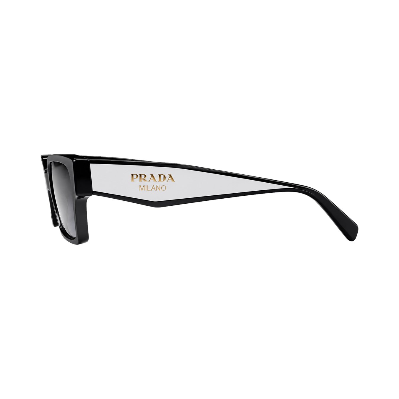 Premium Black Oversized Square Sunglasses with Smoky Grey Gradient Lenses – Prada Milano Style