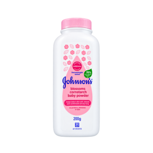 Johnson’s Blossoms Cornstarch Baby Powder 200g – Premium Gentle Baby Skin Care Powder, Soft & Smooth Feel, Floral Fragrance, Dermatologically Tested, 99% Pure Natural Powder