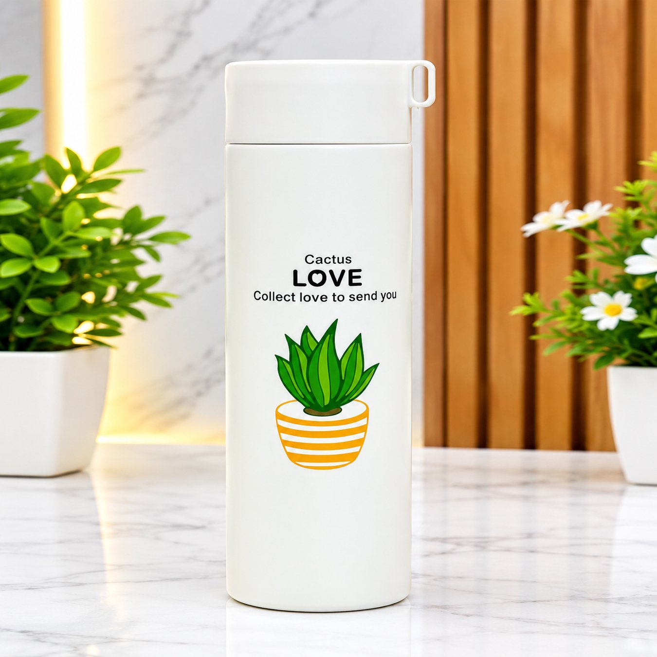 Cactus LOVE Insulated Water Bottle / Thermos Flask