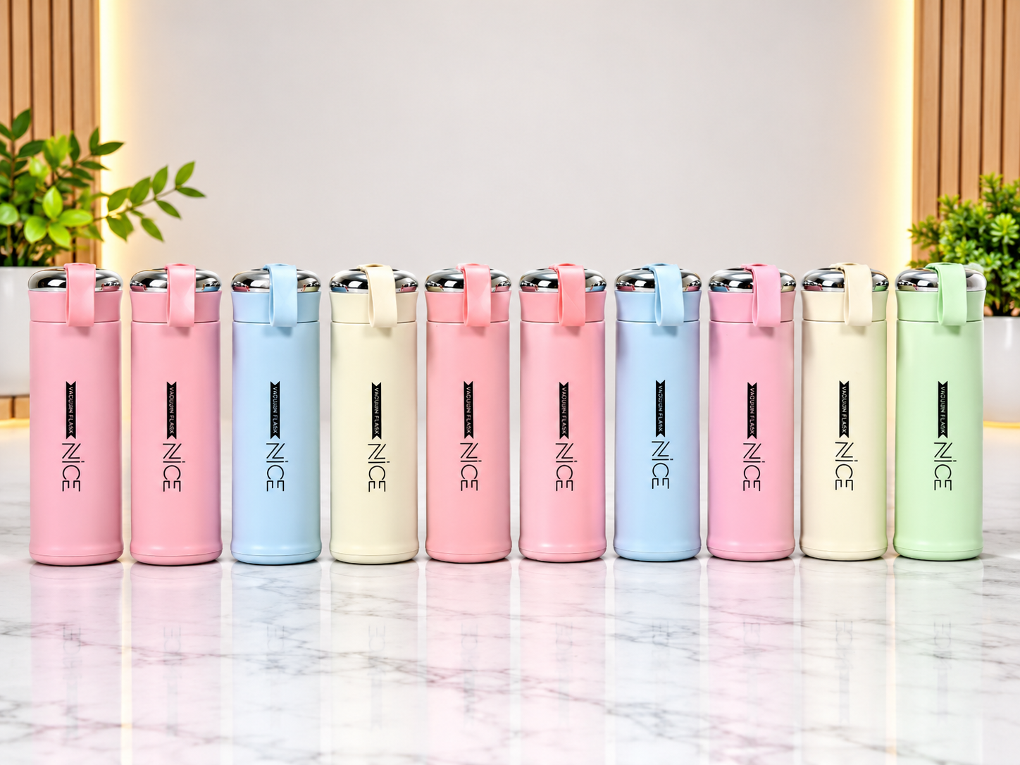 Pink Vacuum Flask / Insulated Water Bottle with Strap 🩷🥤