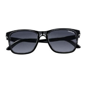 Premium Black Square Sunglasses with Grey Gradient Lenses