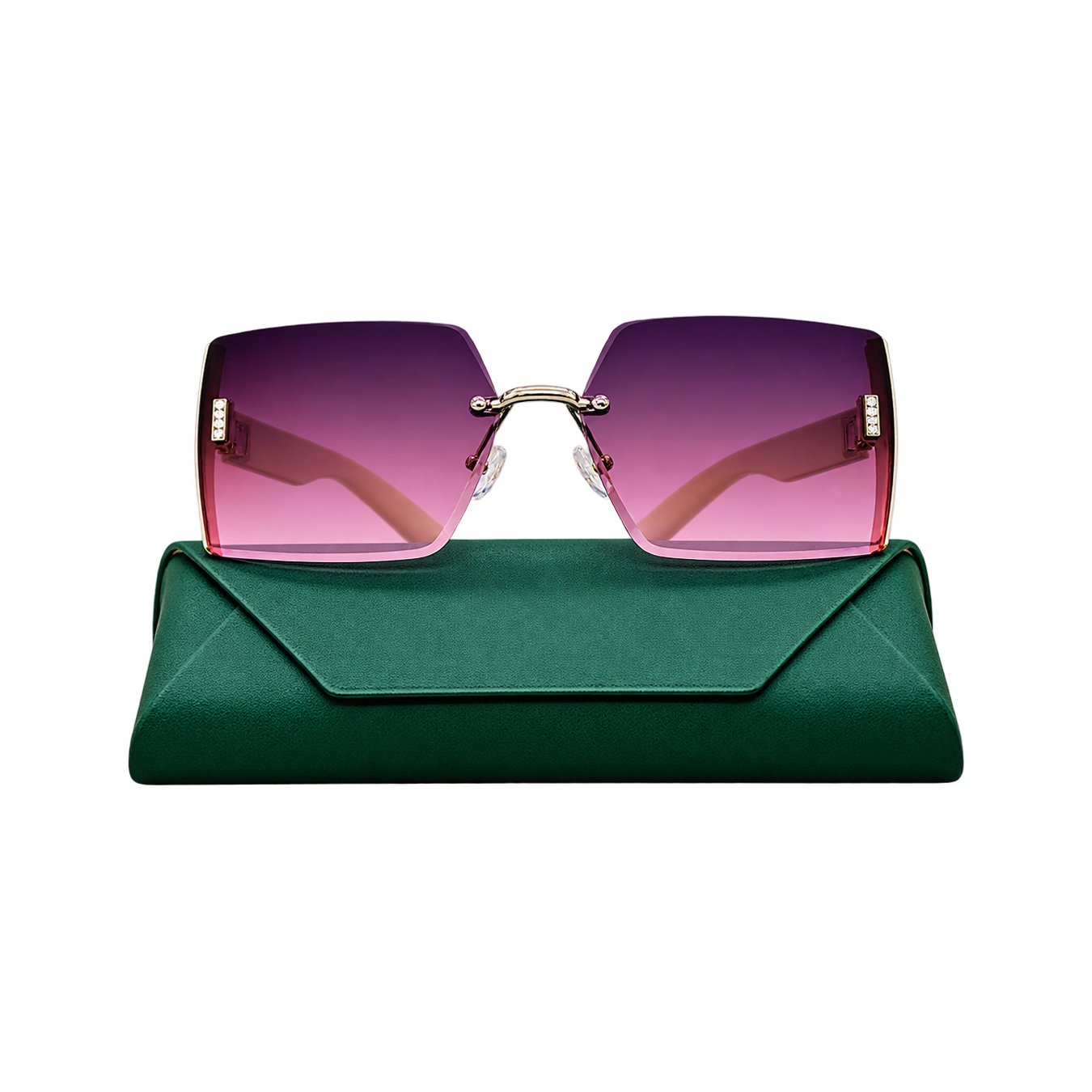 Premium Rimless Square Gradient Sunglasses for Women
