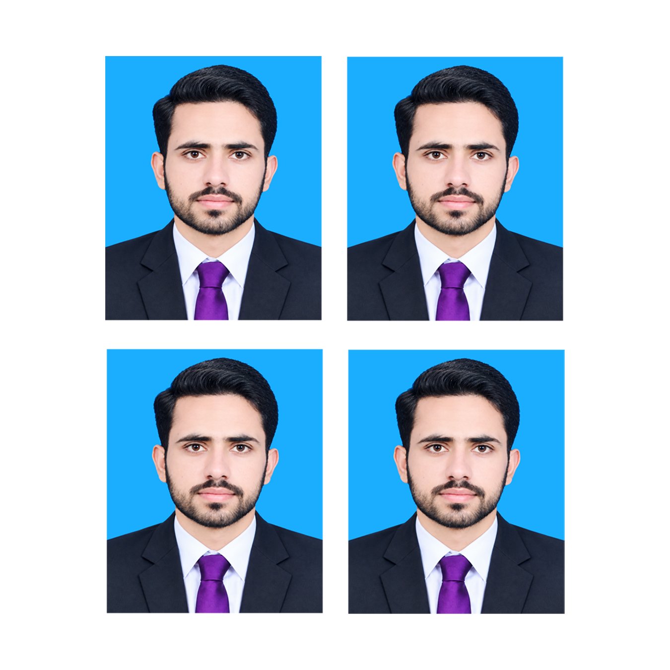 Professional Passport Size Photos (8 Copies) 📸