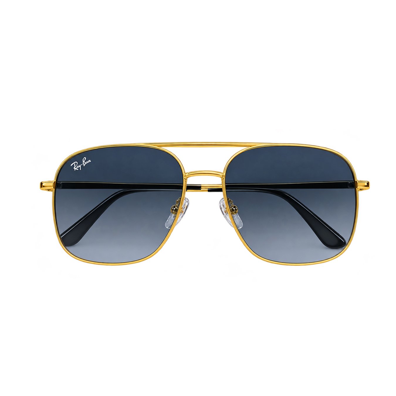 Ray-Ban Gold Aviator Sunglasses with Blue Gradient Lenses – Premium Metal Frame UV Protection