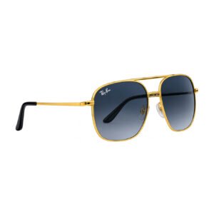 Ray-Ban Gold Aviator Sunglasses with Blue Gradient Lenses – Premium Metal Frame UV Protection