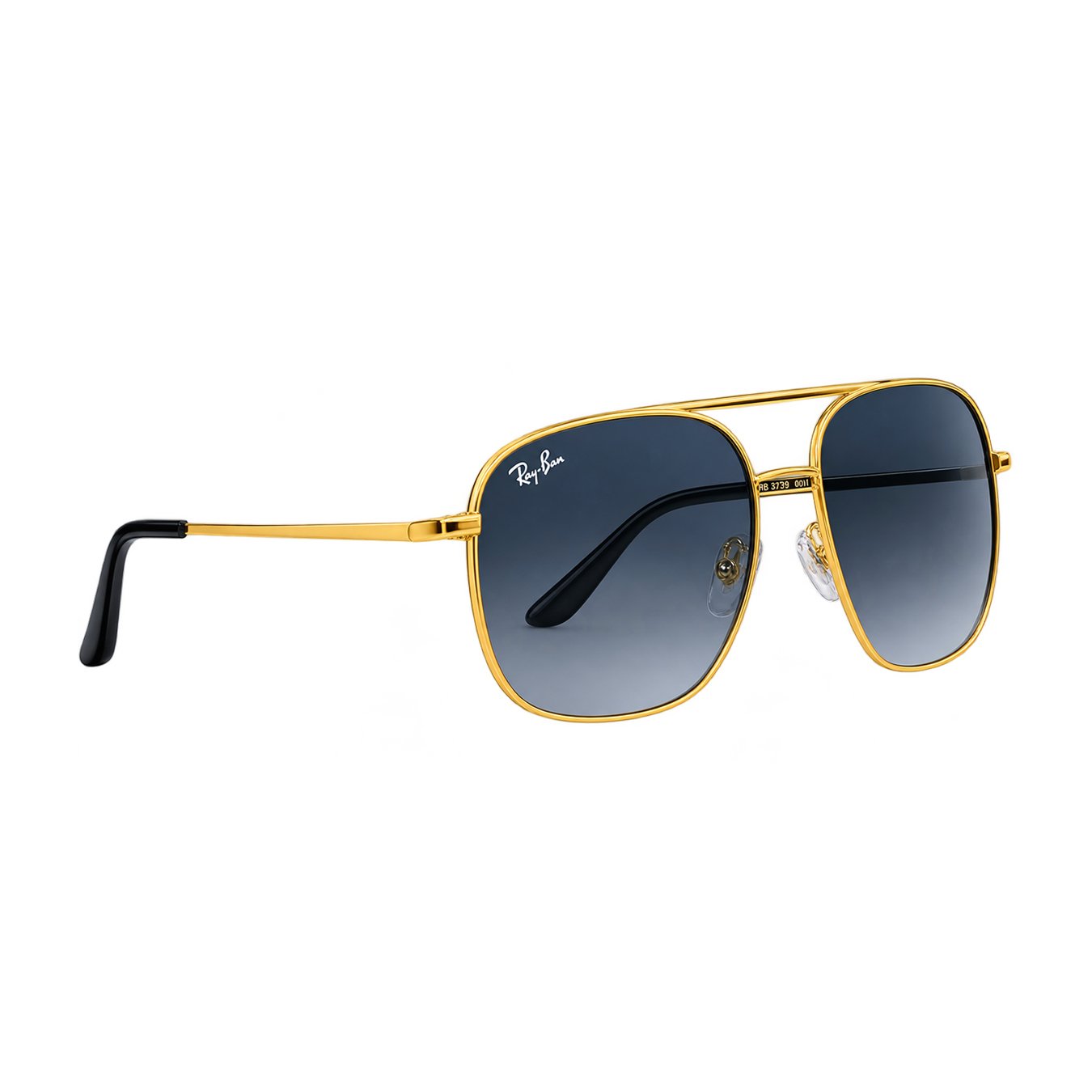 Ray-Ban Gold Aviator Sunglasses with Blue Gradient Lenses – Premium Metal Frame UV Protection